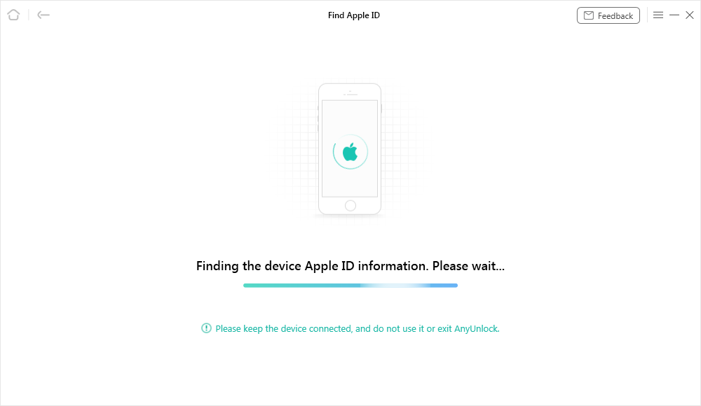 ابدأ في البحث عن Apple ID