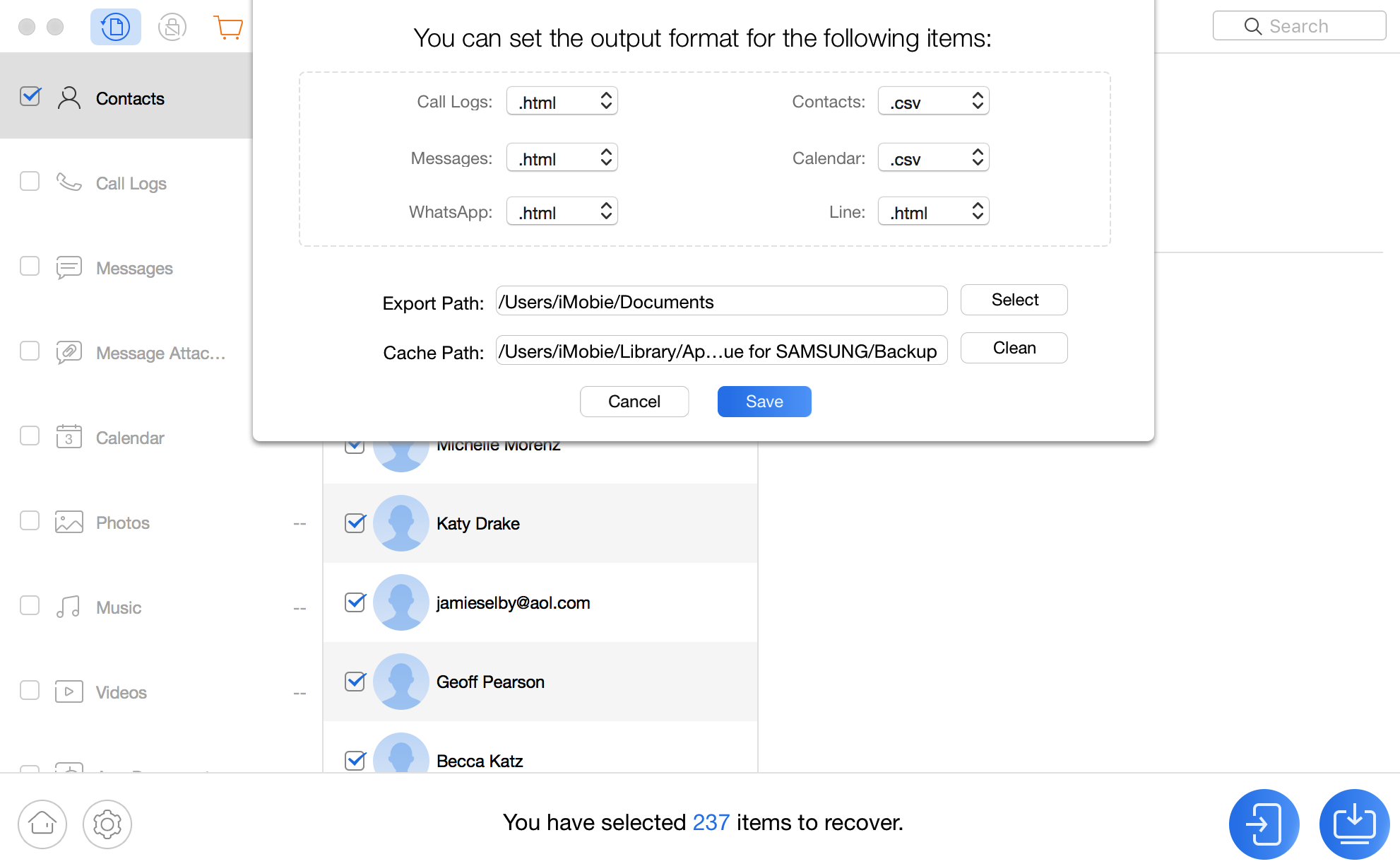 الإعدادات من برنامج PhoneRescue لهواتف HUAWEI
