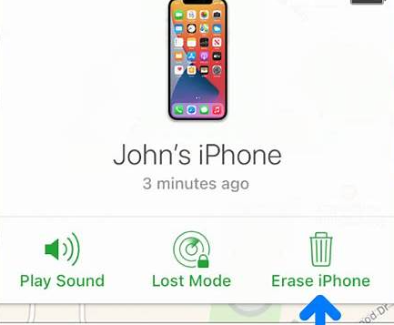 خيار Erase This Device في Find My لإعادة تعيين iPhone المقفل
