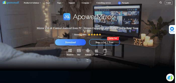 تطبيق ApowerMirror لعكس شاشة الأندرويد