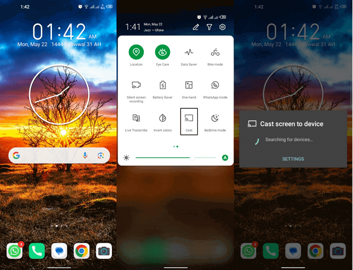 بث شاشة الأندرويد إلى التلفزيون