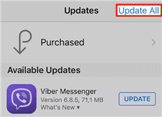 انقر على تحديث الكل