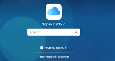 قم بتسجيل الدخول إلى iCloud باستخدام Apple ID