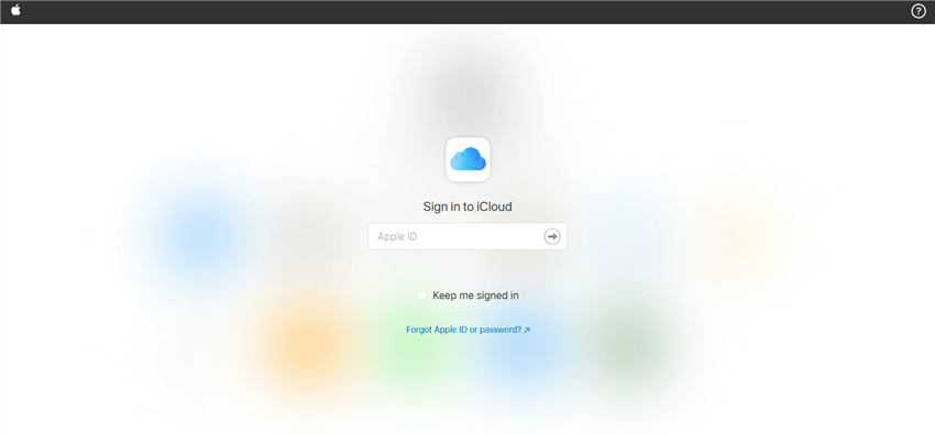 أدخل حساب iCloud وكلمة المرور