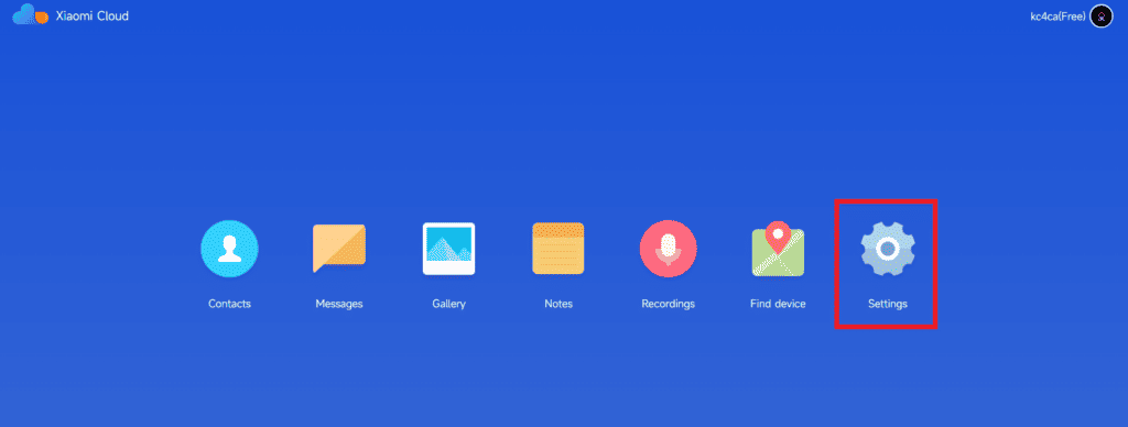 إعدادات سحابة Xiaomi