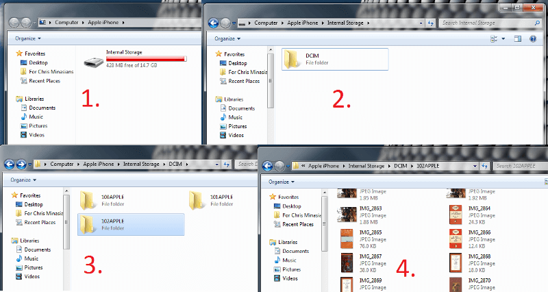 كيفية استيراد الصور من الايفون إلى الكمبيوتر باستخدام Windows Explorer