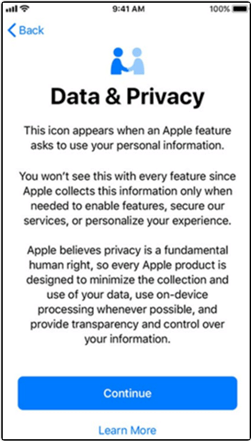 خصوصية بيانات iPhone