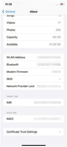أين تعرف على IMEI