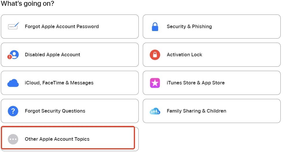 من الخيارات المتاحة حدد على حساب آبل Apple ID