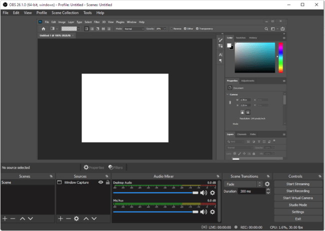 مسجل الشاشة للكمبيوتر – OBS Studio