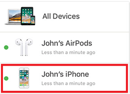 حدد iPhone بدون رمز المرور