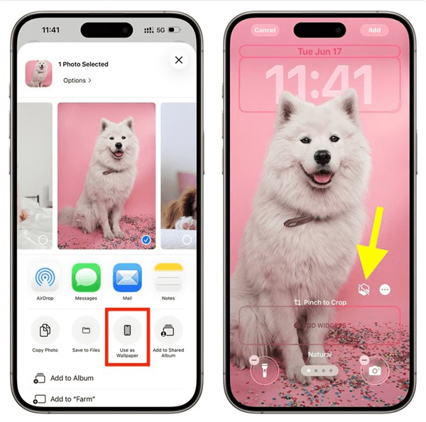 تعيين خلفية مكانية على iOS 26
