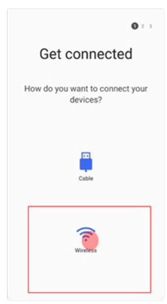 اضغط لاسلكيًا