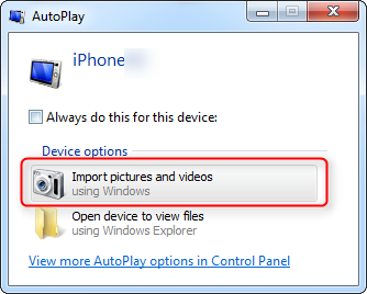 نقل الفيديوهات من الأيفون 6/6s إلى الكمبيوتر باستخدام AutoPlay