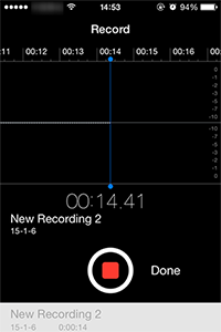 Voice Memos على iPhone
