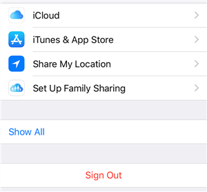 قم بتسجيل الخروج من حساب iCloud على iPhone