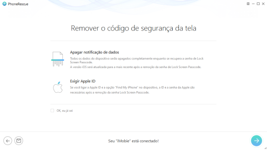 Tela de computador com mensagem