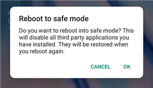 Use o modo de segurança do Android