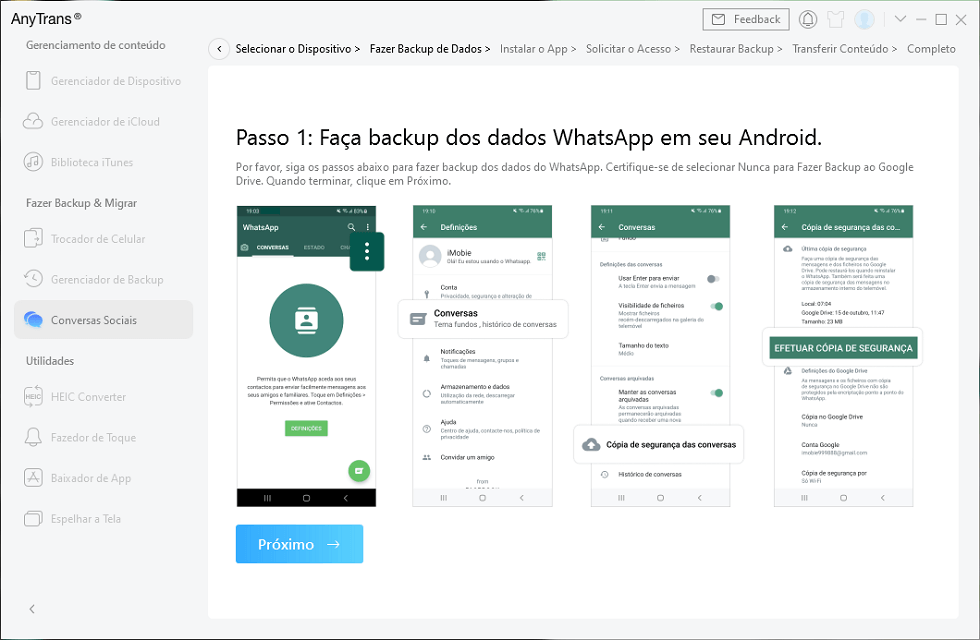Fazer Backup do WhatsApp no Android