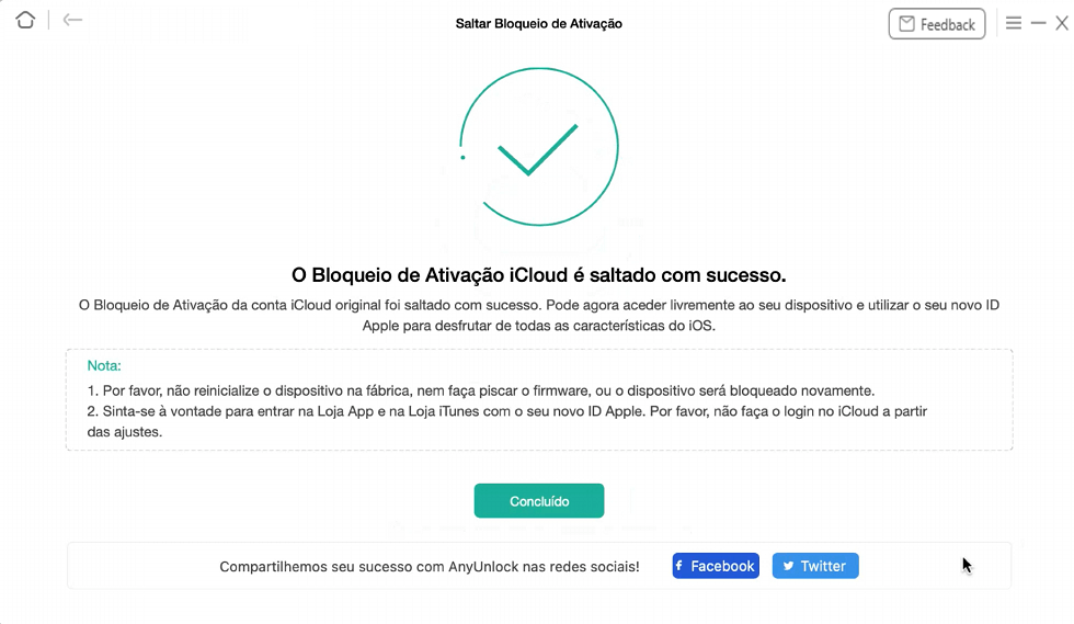 Saltar o Bloqueio de Ativação iCloud com sucesso