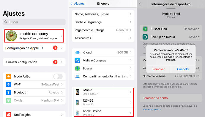 Como apagar ID Apple em Ajustes iPhone