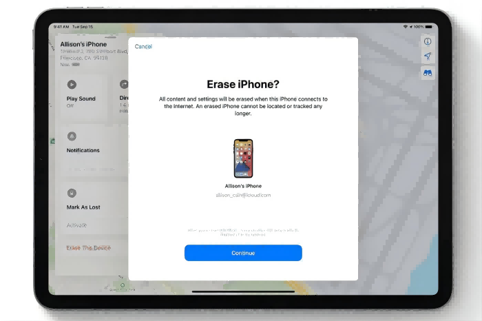 Apagar iPhone no Find My