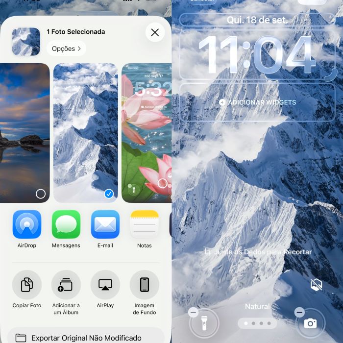 Definir Papel de Parede Espacial no iOS 26