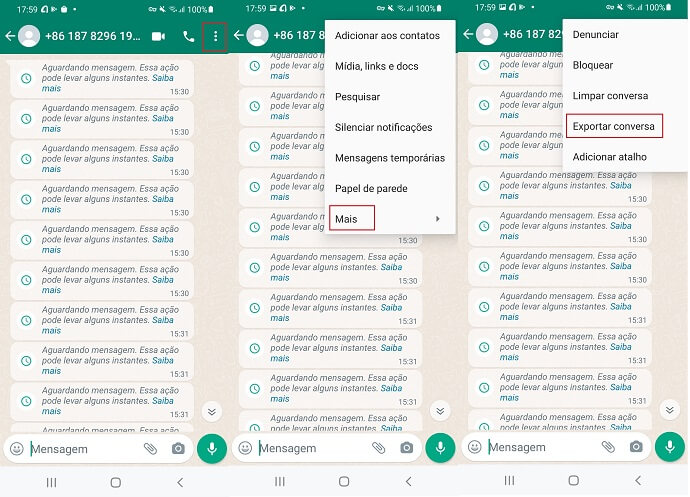 Transferir WhatsApp do Android para iPhone via E-mail