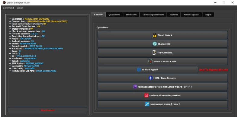 Escolha Samsung Flasher Griffin