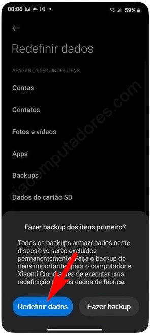 Faça Backup Antes de Restaurar