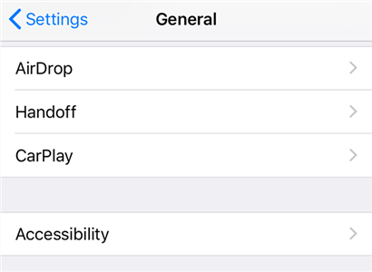 Configurações de acessibilidade no iPhone