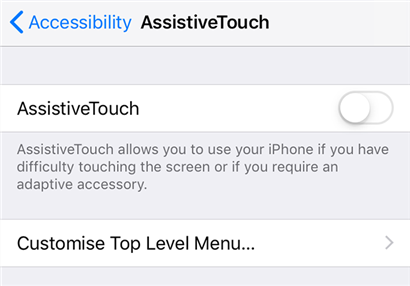 Ative o AssistiveTouch no seu iPhone