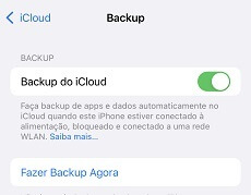 Fazer backup do iCloud