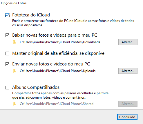 Baixar novas fotos e vídeos para o meu PC