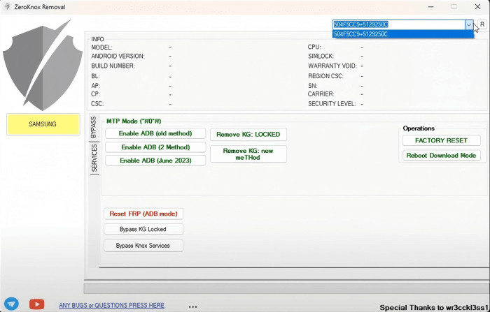 Iniciar o ZeroKnox Removal