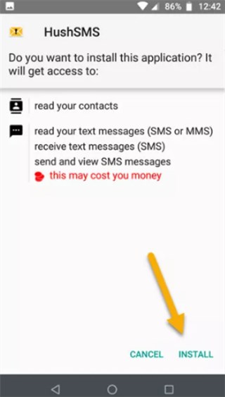 Instale HushSMS APK