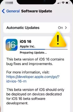 iPhone travou na tela verificando atualização do iOS 16