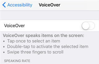 Desligue o VoiceOver no iPhone