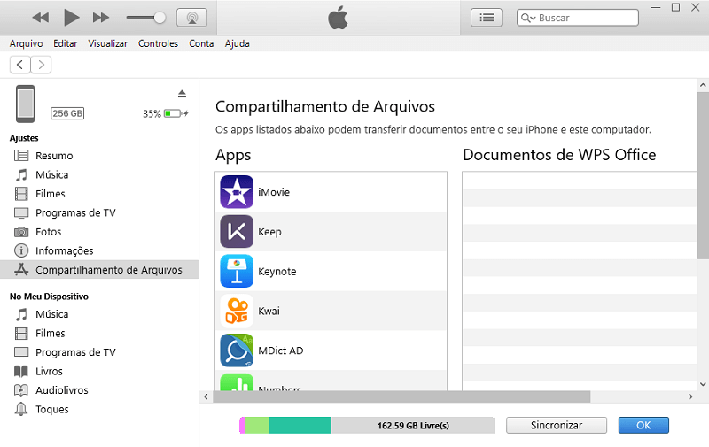 Como transferir arquivos de iPhone para PC com iTunes