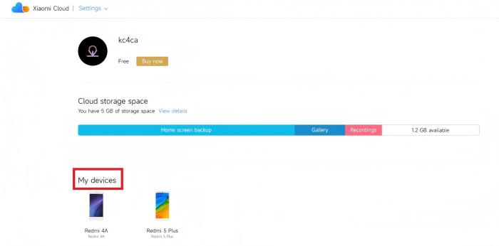 Localize seu dispositivo na Xiaomi Cloud