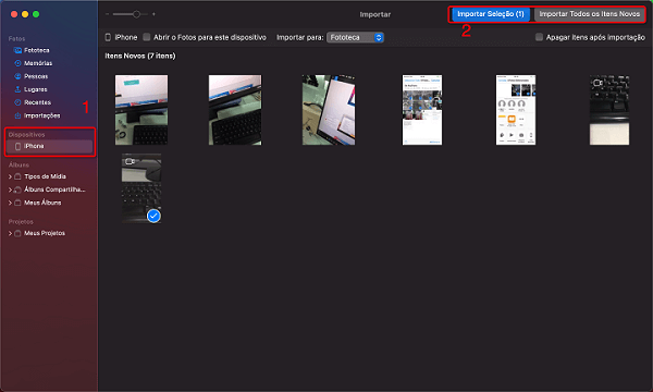 Passar com o aplicativo de Fotos Mac