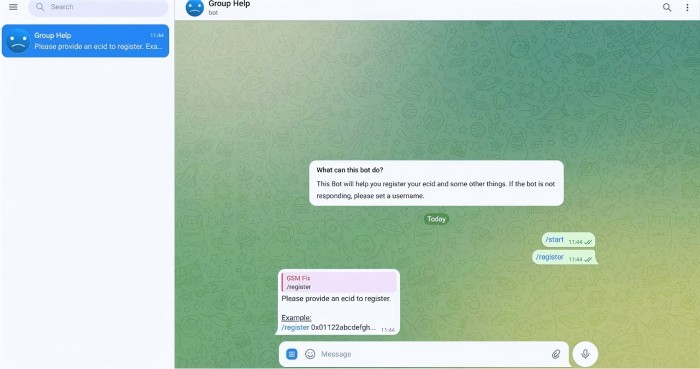 Registrar Número ECID