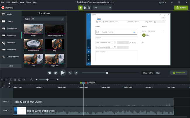 Gravador de tela do PC – Camtasia