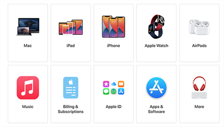 Suporte para ID Apple