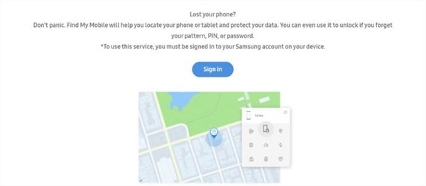 Desbloqueie o Samsung Pattern Lock por meio do serviço Samsung Find My Mobile