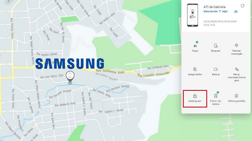 desbloquear celular Samsung com Encontrar meu Dispositivo