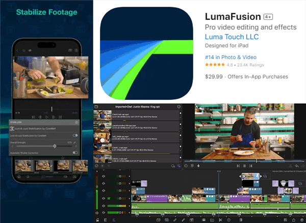 app para estabilizar video – Luma Fusion