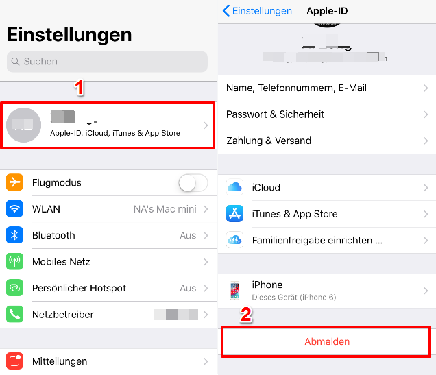 Apple-ID auf iPhone/iPad/iPod ändern – So geht’s