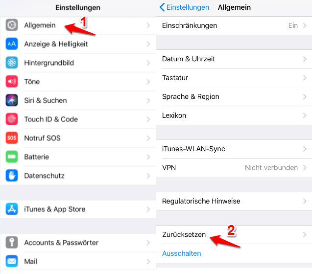 iPhone persönlicher Hotspot fehlt – Netzwerkeinstellungen zurücksetzen