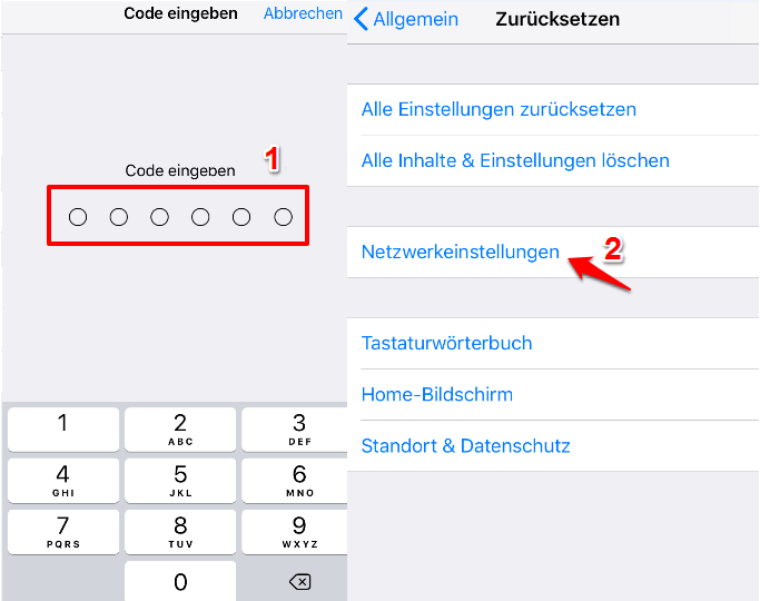 iPhone/iPad persönlicher Hotspot fehlt – Netzwerkeinstellungen zurücksetzen